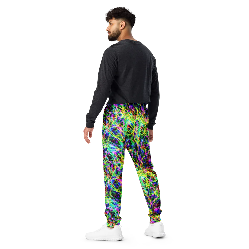Psychedelic Rainforest on Men's Joggers — Back