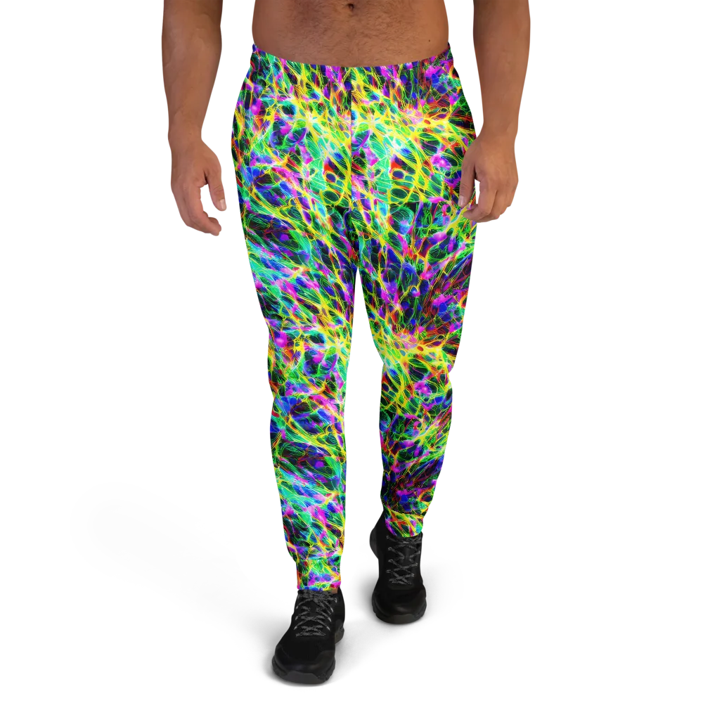 Psychedelic Rainforest on Men's Joggers — Front