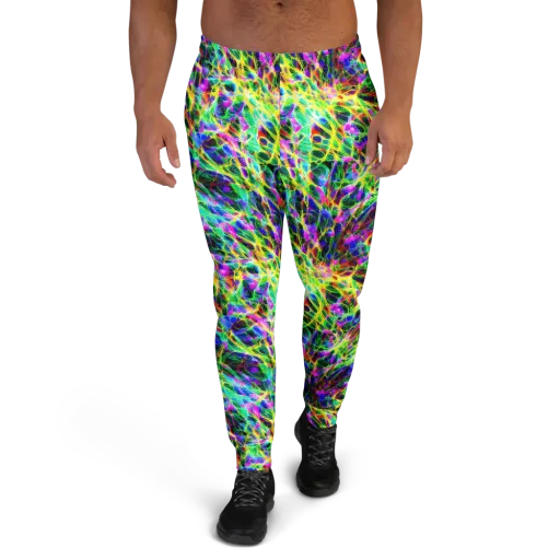 Psychedelic Rainforest on a Men's Joggers