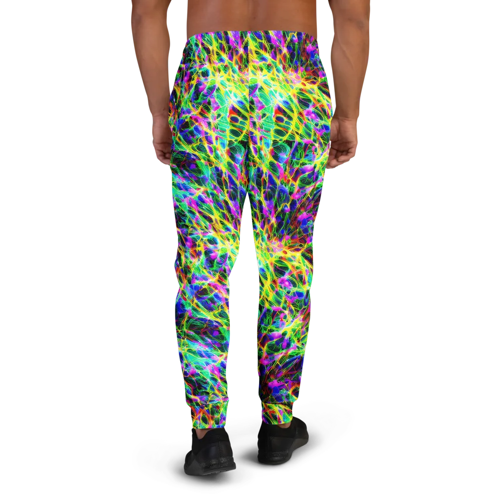 Psychedelic Rainforest on Men's Joggers — Back