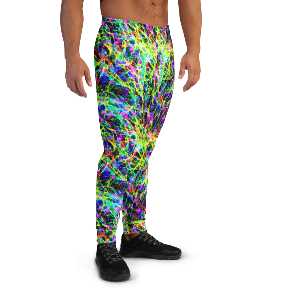 Psychedelic Rainforest on Men's Joggers — Right