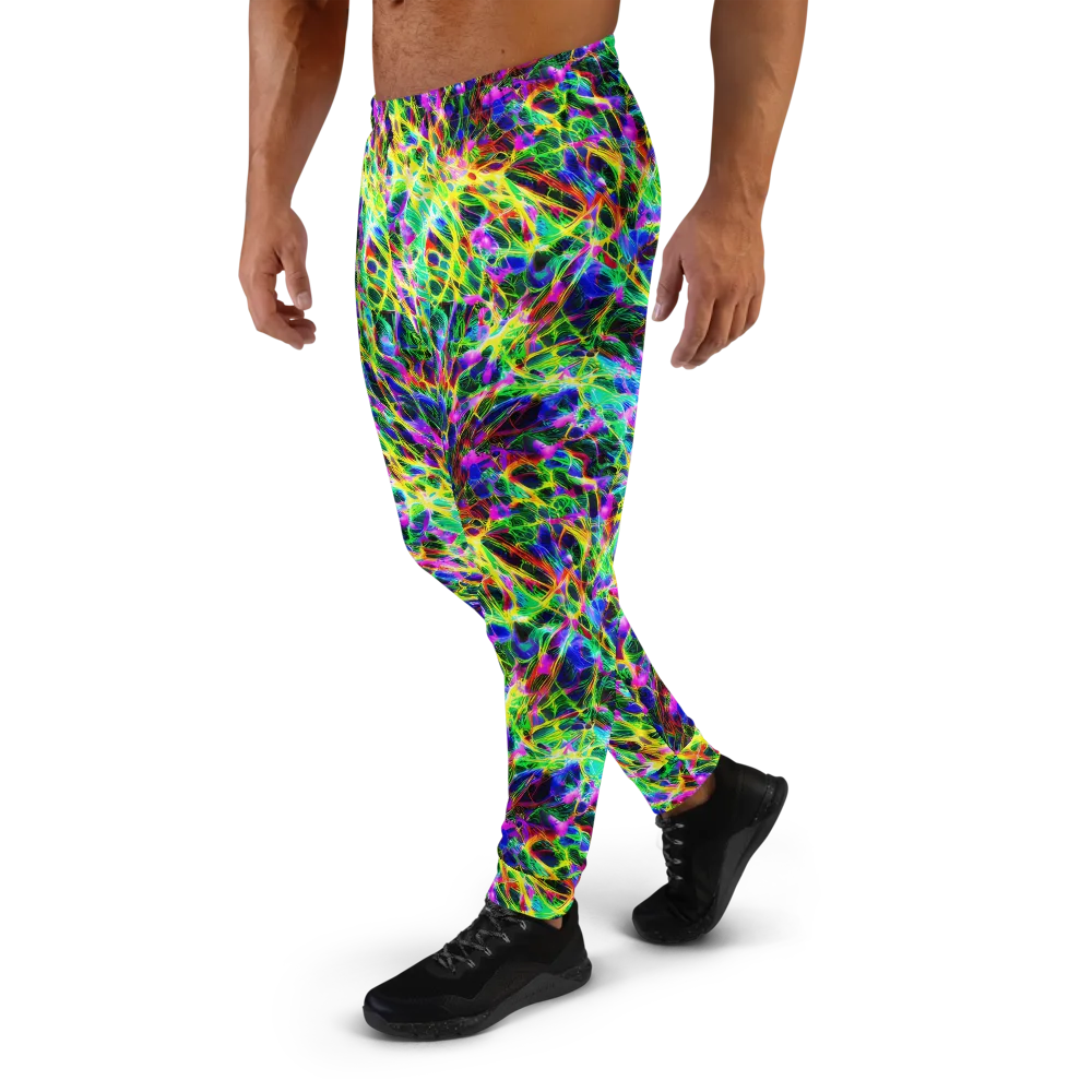 Psychedelic Rainforest on Men's Joggers — Left