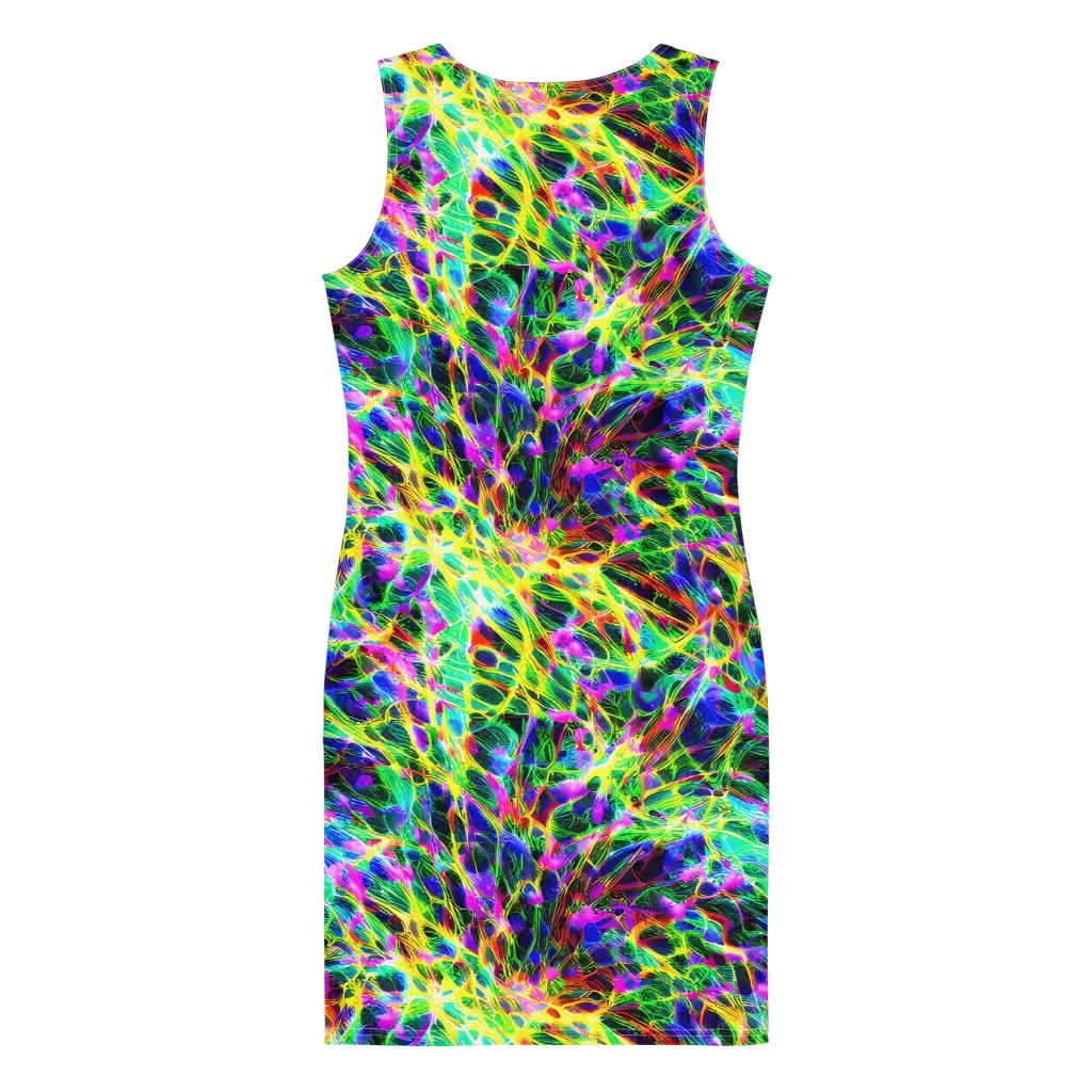 Psychedelic Rainforest on Bodycon Dress — Back