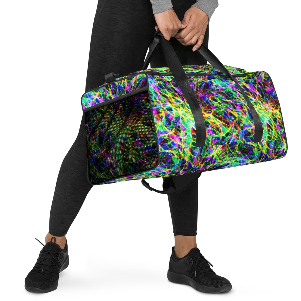 Psychedelic Rainforest on Duffle Bag — Right Front