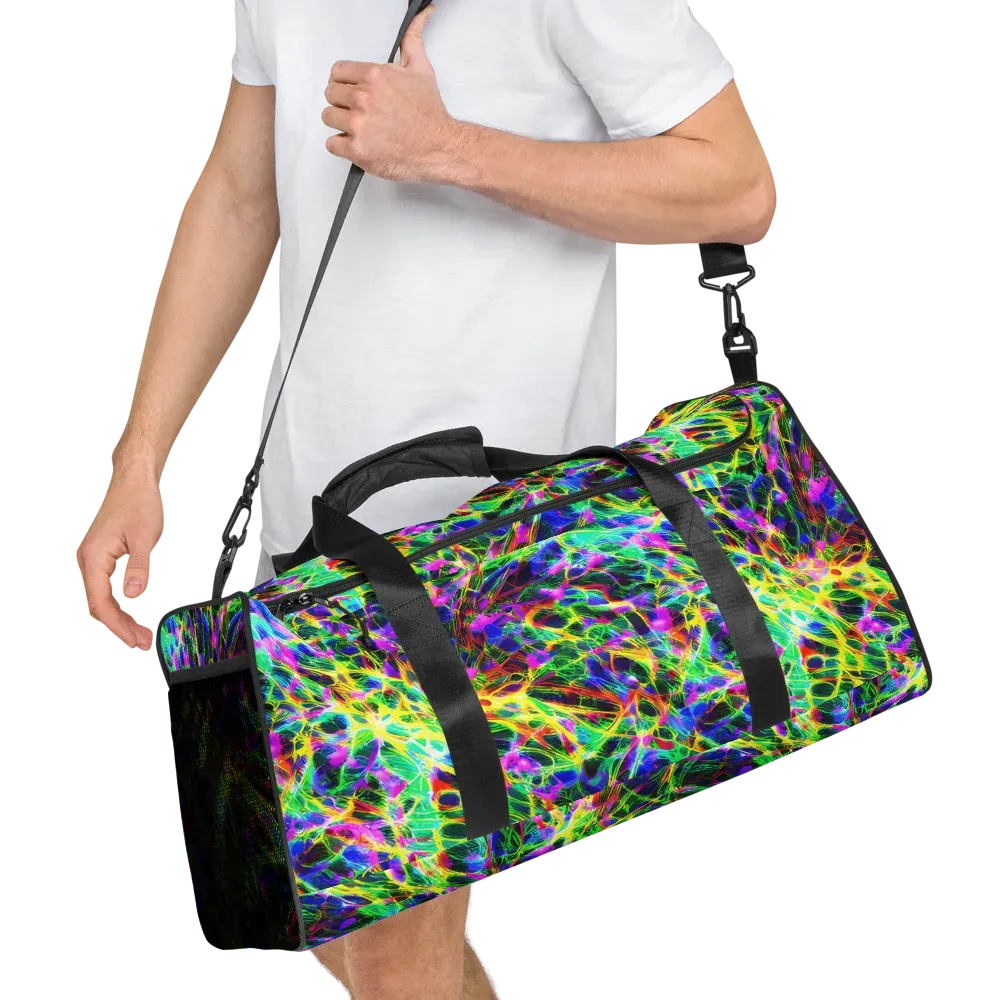 Psychedelic Rainforest on Duffle Bag — Right Front