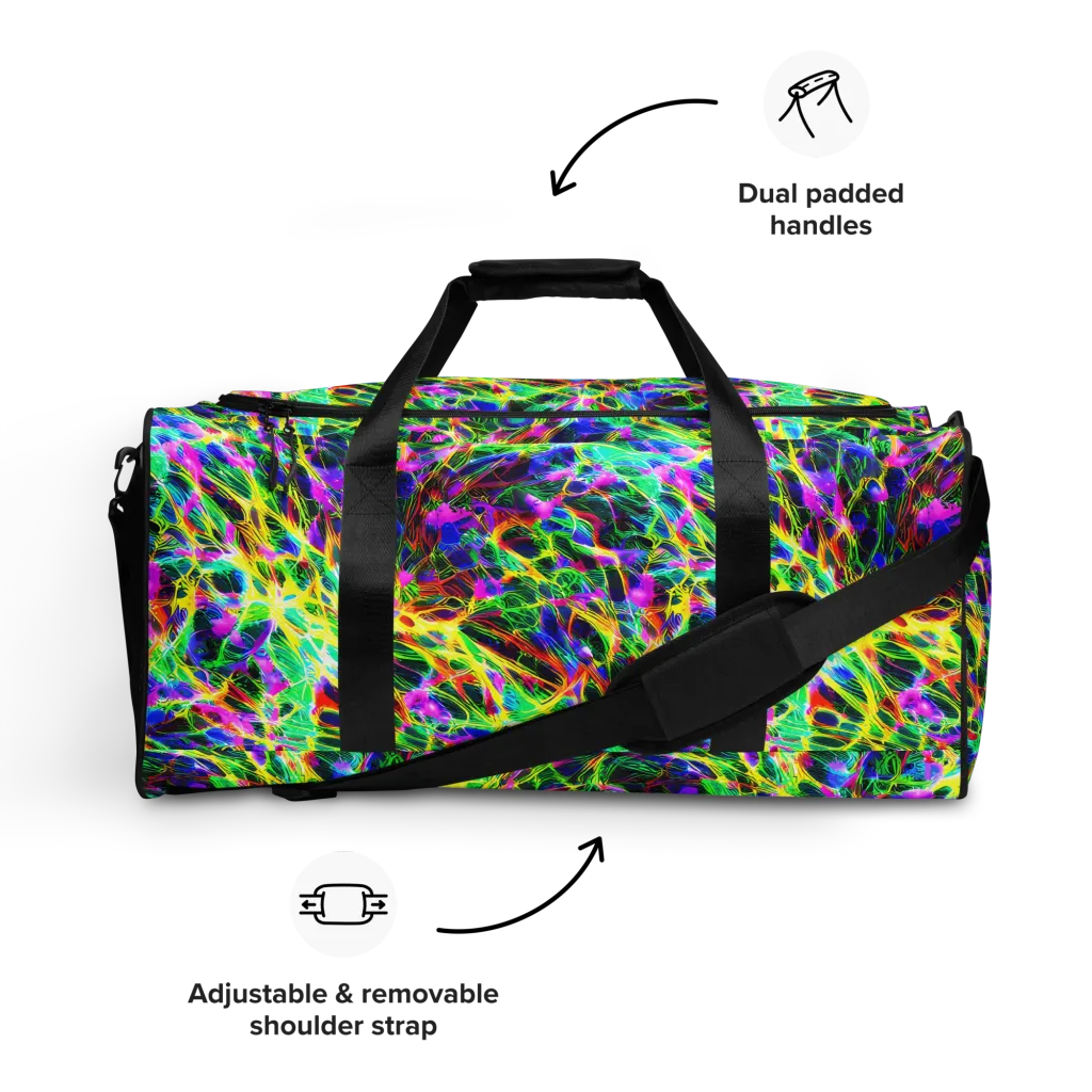 Psychedelic Rainforest on Duffle Bag — Front