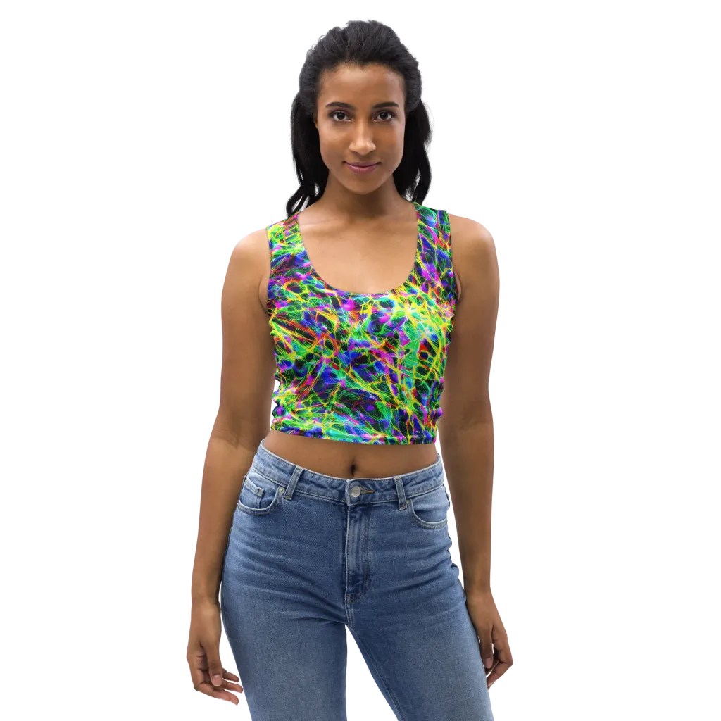 Psychedelic Rainforest on Crop Top — Front