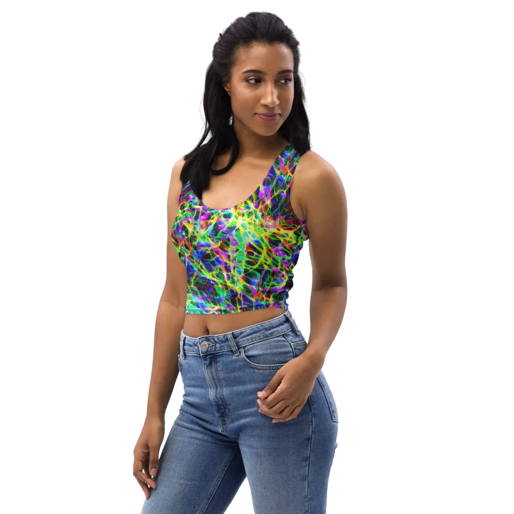 Psychedelic Rainforest on Crop Top — Left Front