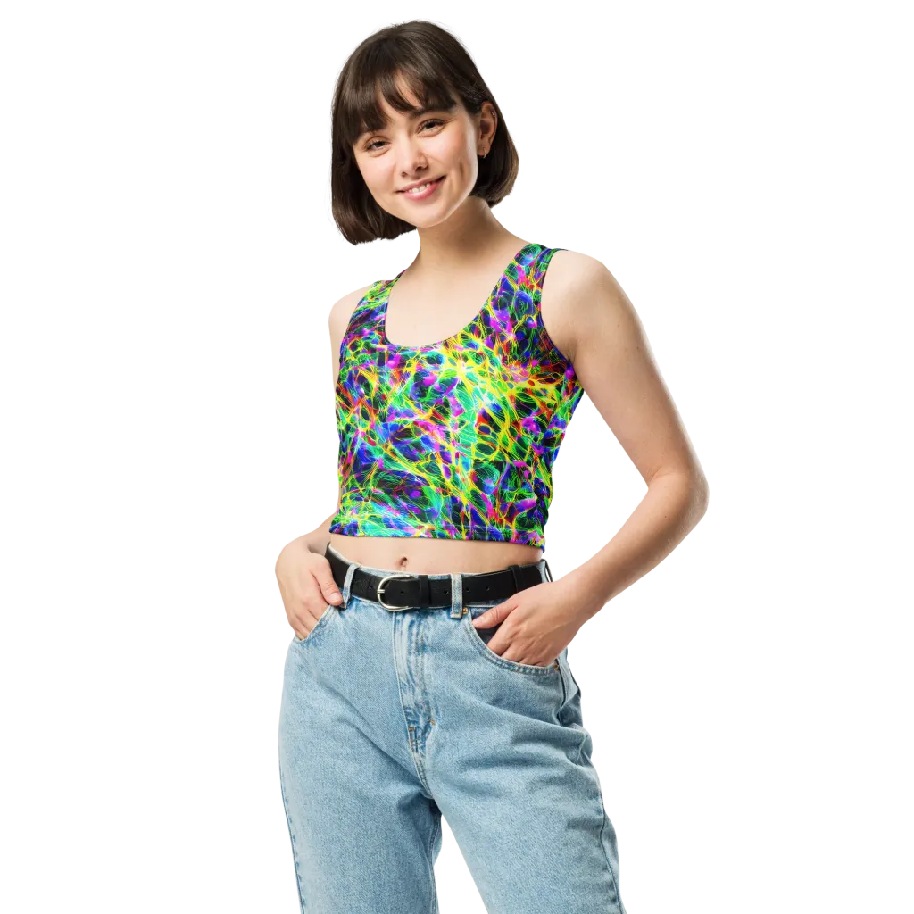Psychedelic Rainforest on Crop Top — Front