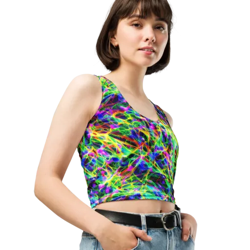 Psychedelic Rainforest on a Crop Top