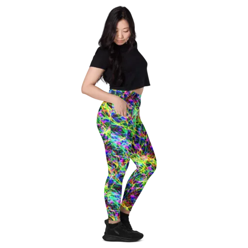 Psychedelic Rainforest on a Leggings with Pockets