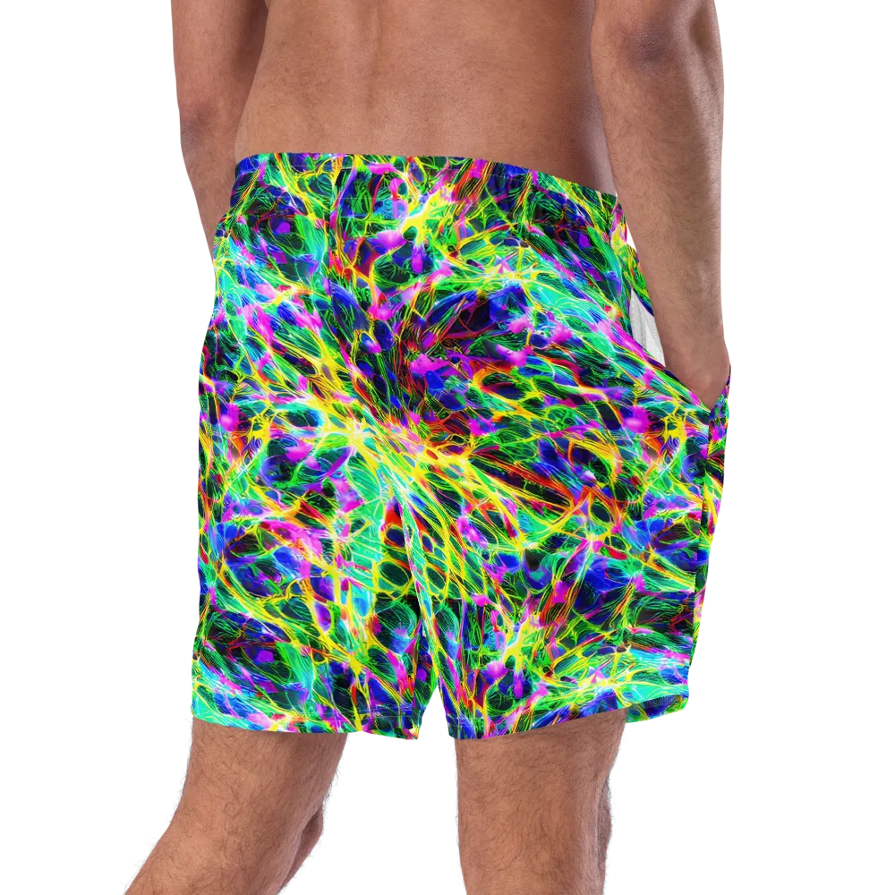 Psychedelic Rainforest on Swim Trunks — Right Back