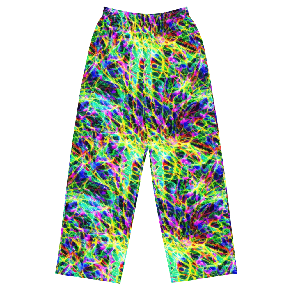 Psychedelic Rainforest on Wide-Leg Pants — Front