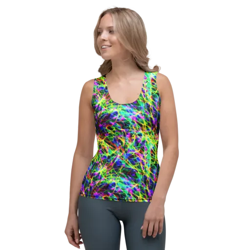 Psychedelic Rainforest on a Women's Tank Top