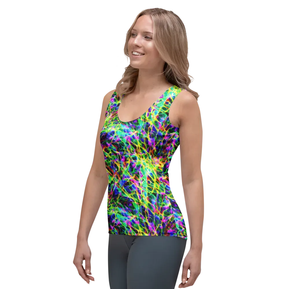 Psychedelic Rainforest on Women's Tank Top — Left Front