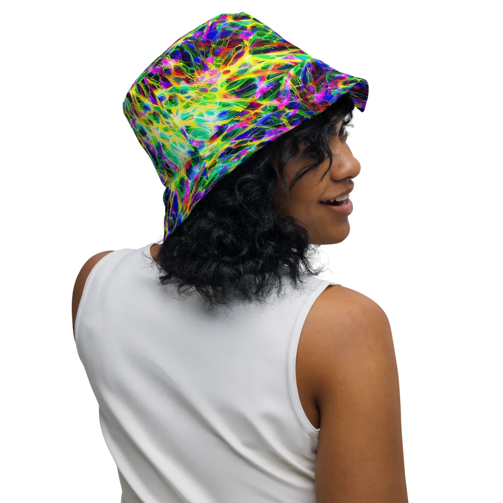 Psychedelic Rainforest on Reversible Bucket Hat — Right Outside