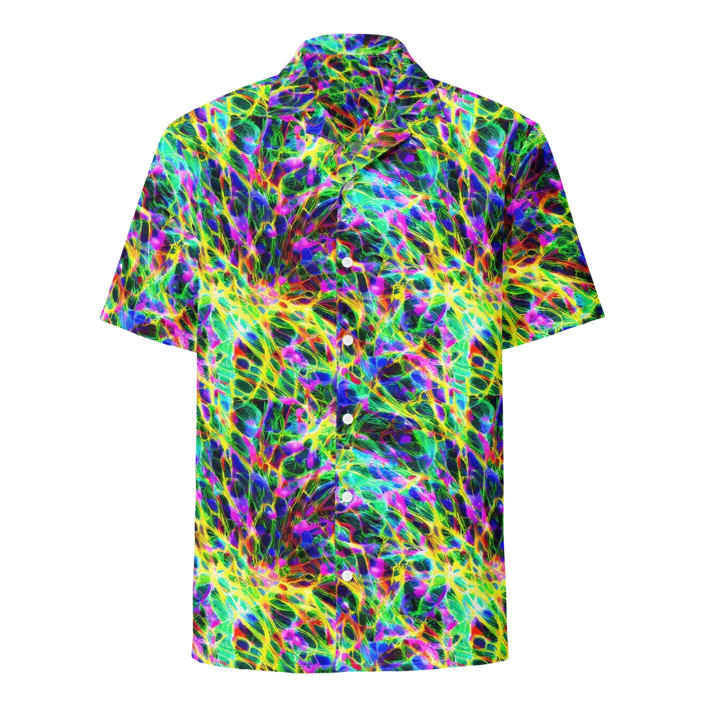 Psychedelic Rainforest on Button Shirt — Front