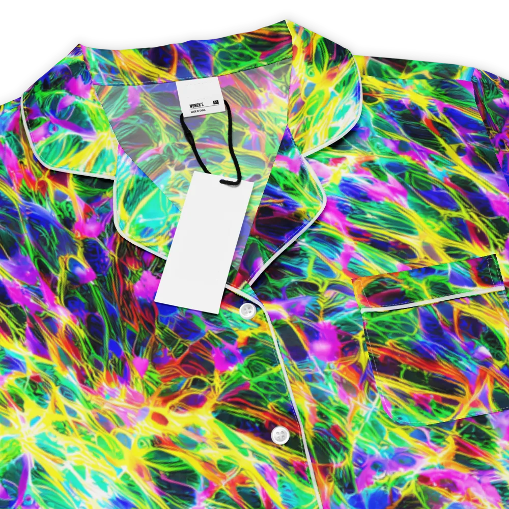 Psychedelic Rainforest on Women's Short Sleeve Pajama Top — Product details