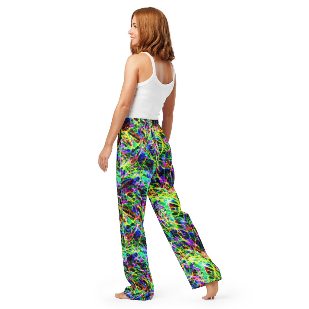 Psychedelic Rainforest on Women's Pajama Pants — Back