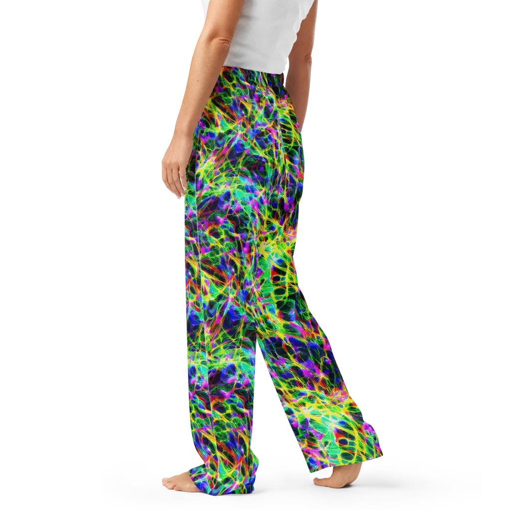 Psychedelic Rainforest on Women's Pajama Pants — Left
