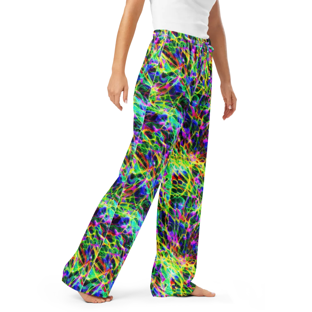 Psychedelic Rainforest on Women's Pajama Pants — Right Front