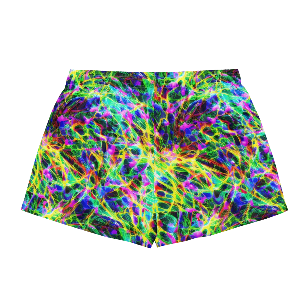 Psychedelic Rainforest on Women's Pajama Shorts — Back