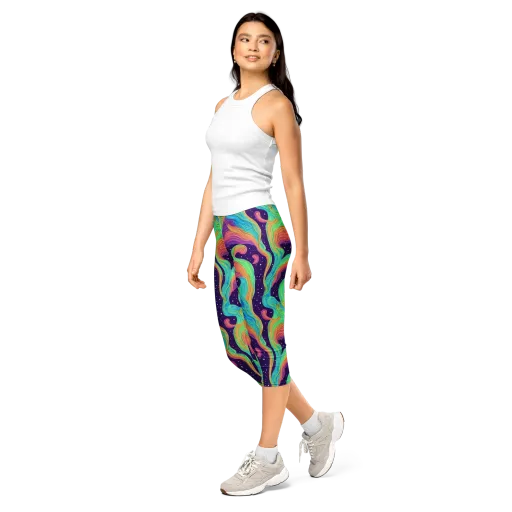 Nebula Whirl on a Capri Leggings