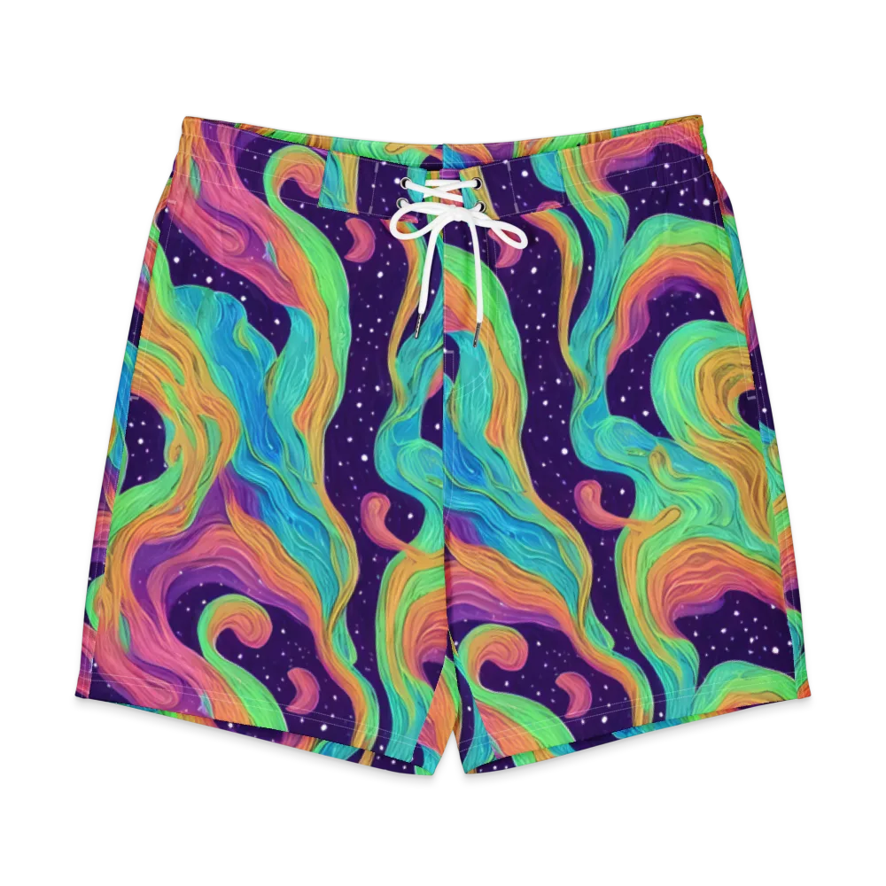 Nebula Whirl on Men's Board Shorts — Front