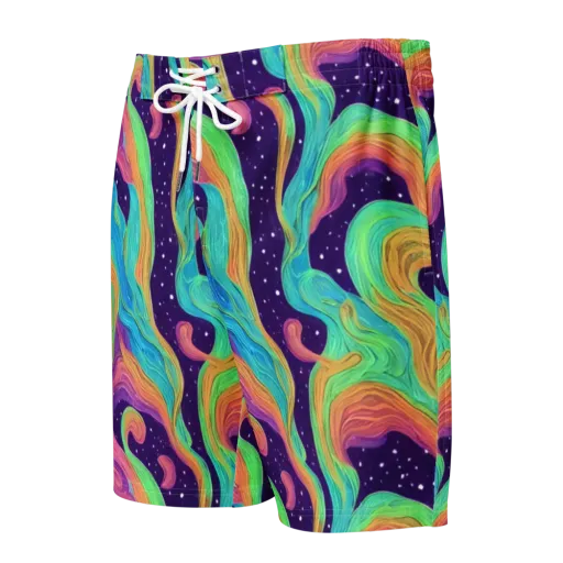 Nebula Whirl on a Men's Board Shorts