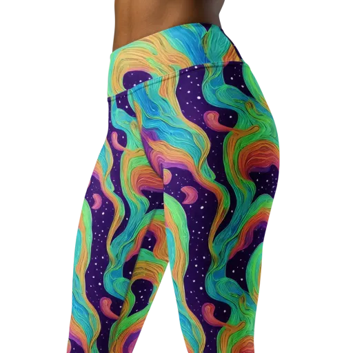 Nebula Whirl on a Yoga Leggings