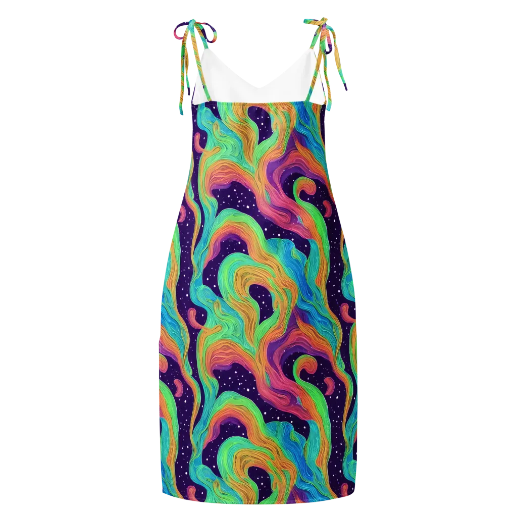 Nebula Whirl on Slip Dress — Back