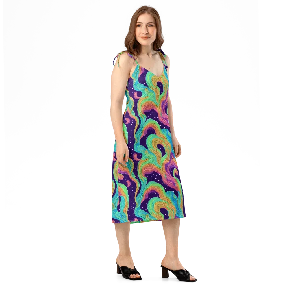 Nebula Whirl on Slip Dress — Right Front