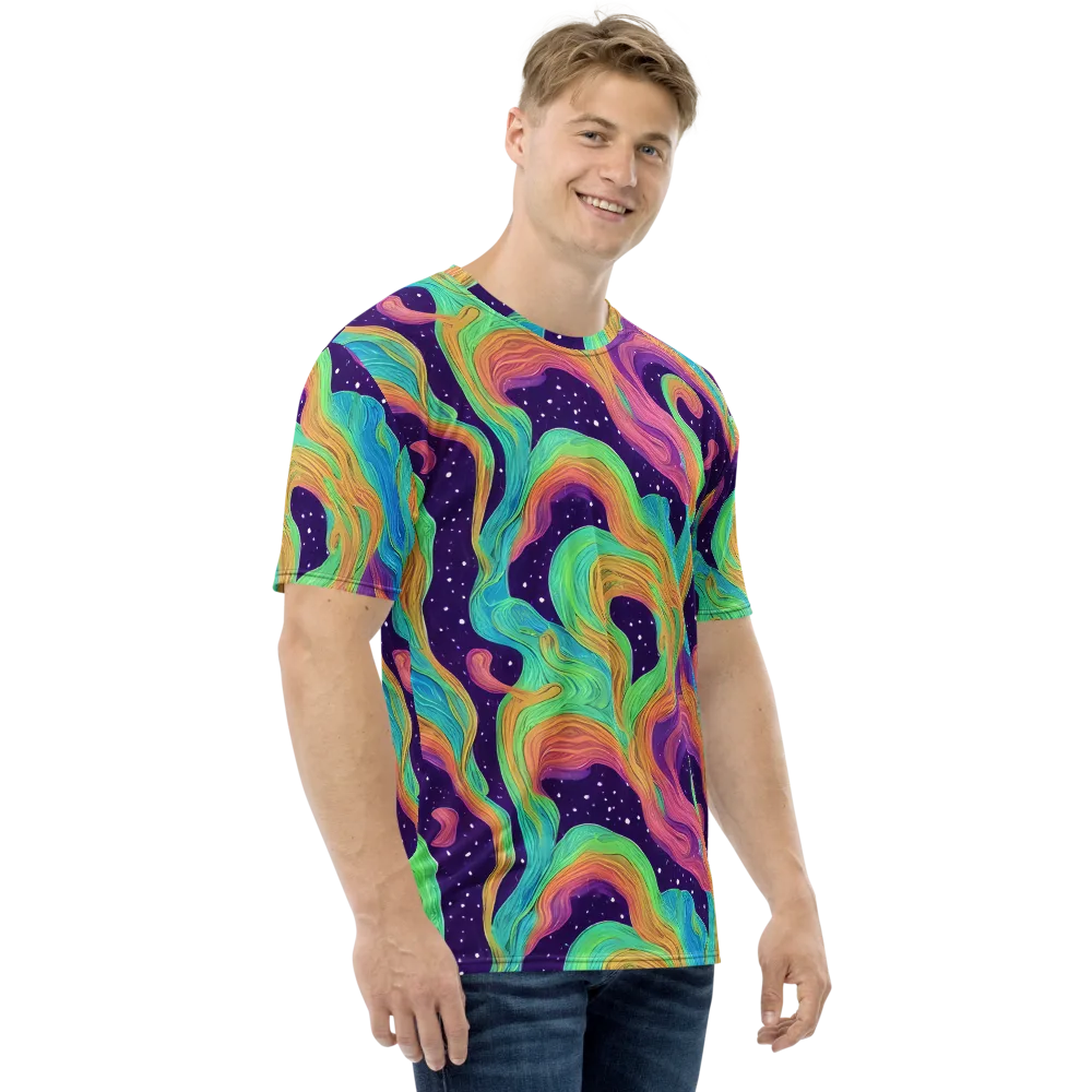 Nebula Whirl on Men's Crew Neck T-Shirt — Right