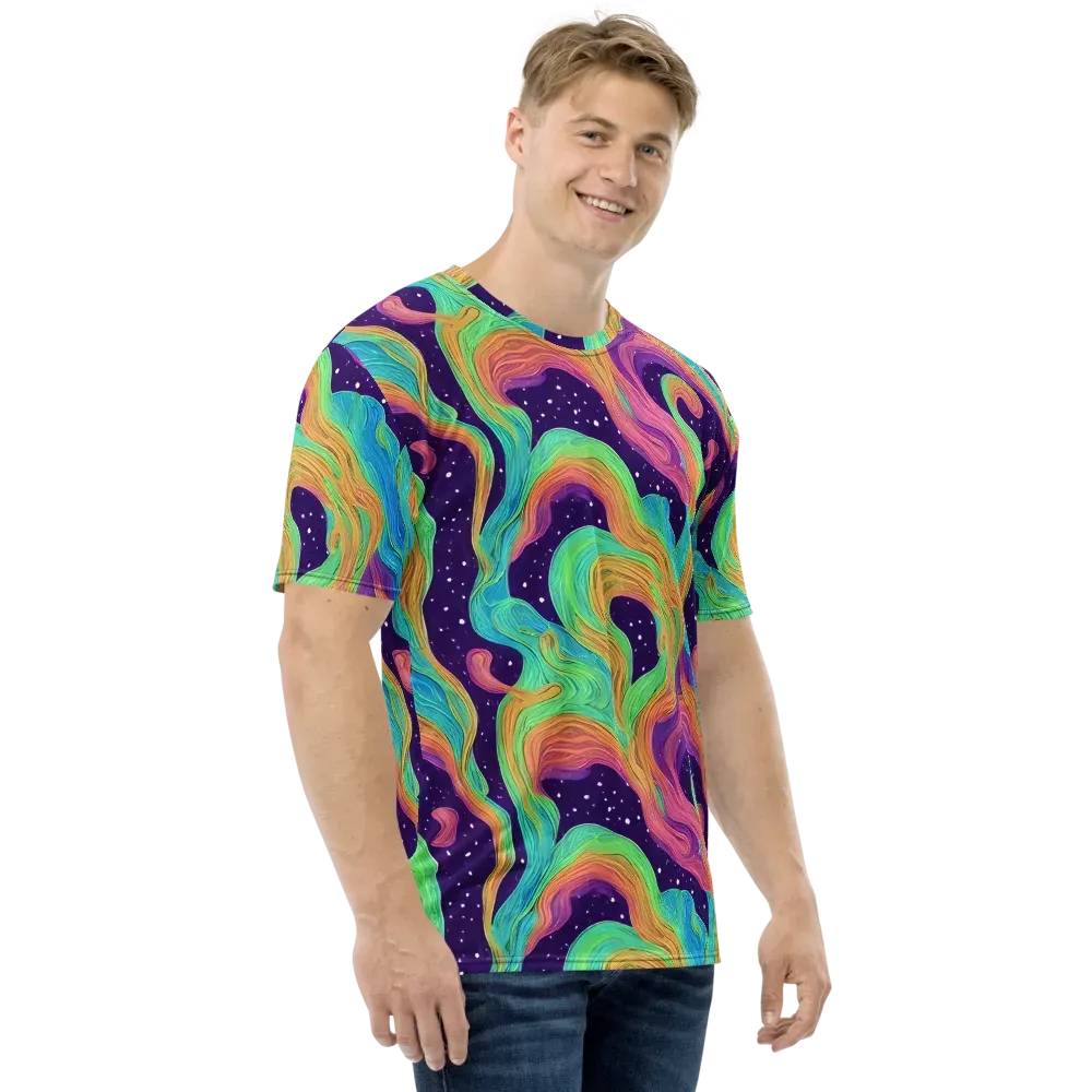 Nebula Whirl on Men's Crew Neck T-Shirt — Right