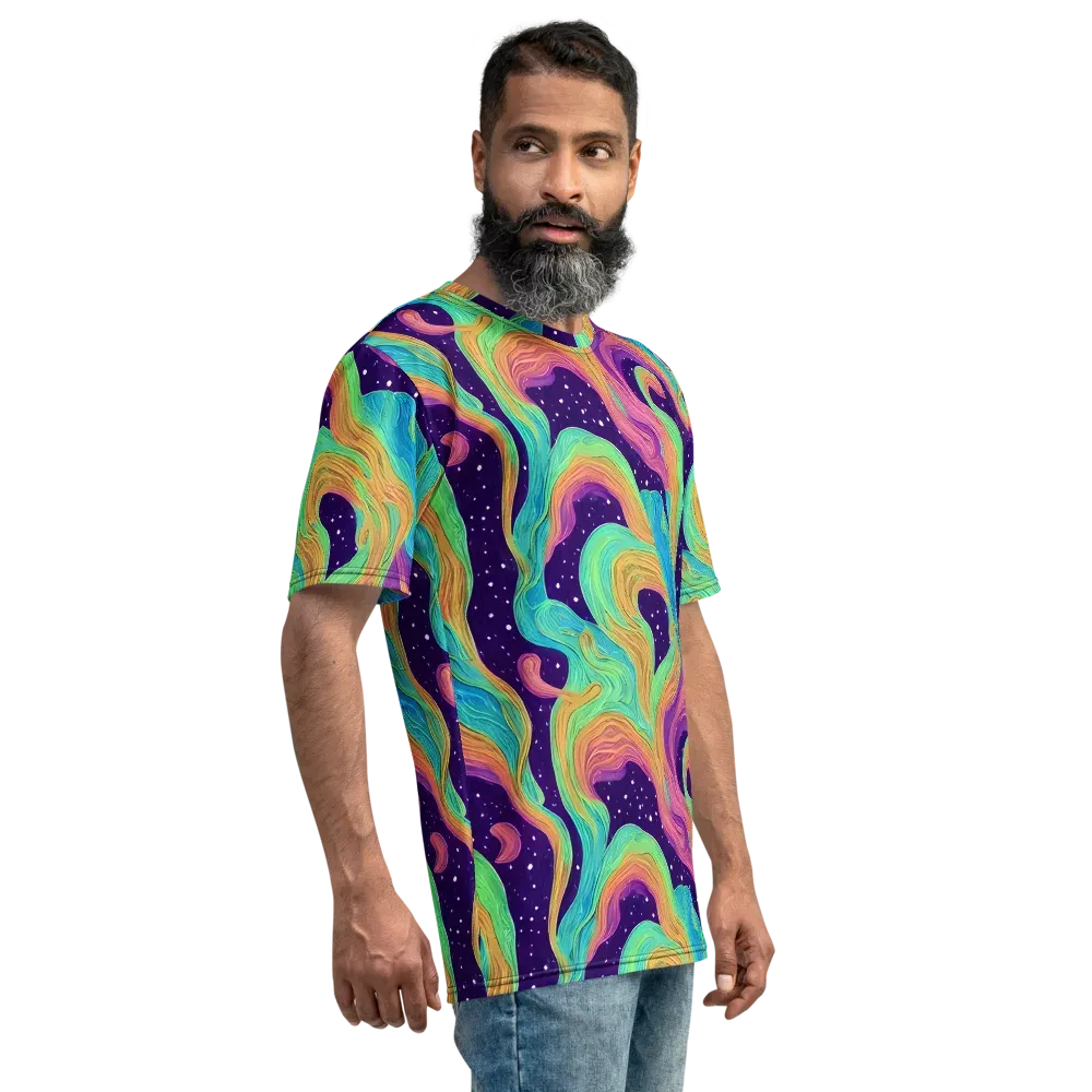 Nebula Whirl on Men's Crew Neck T-Shirt — Right