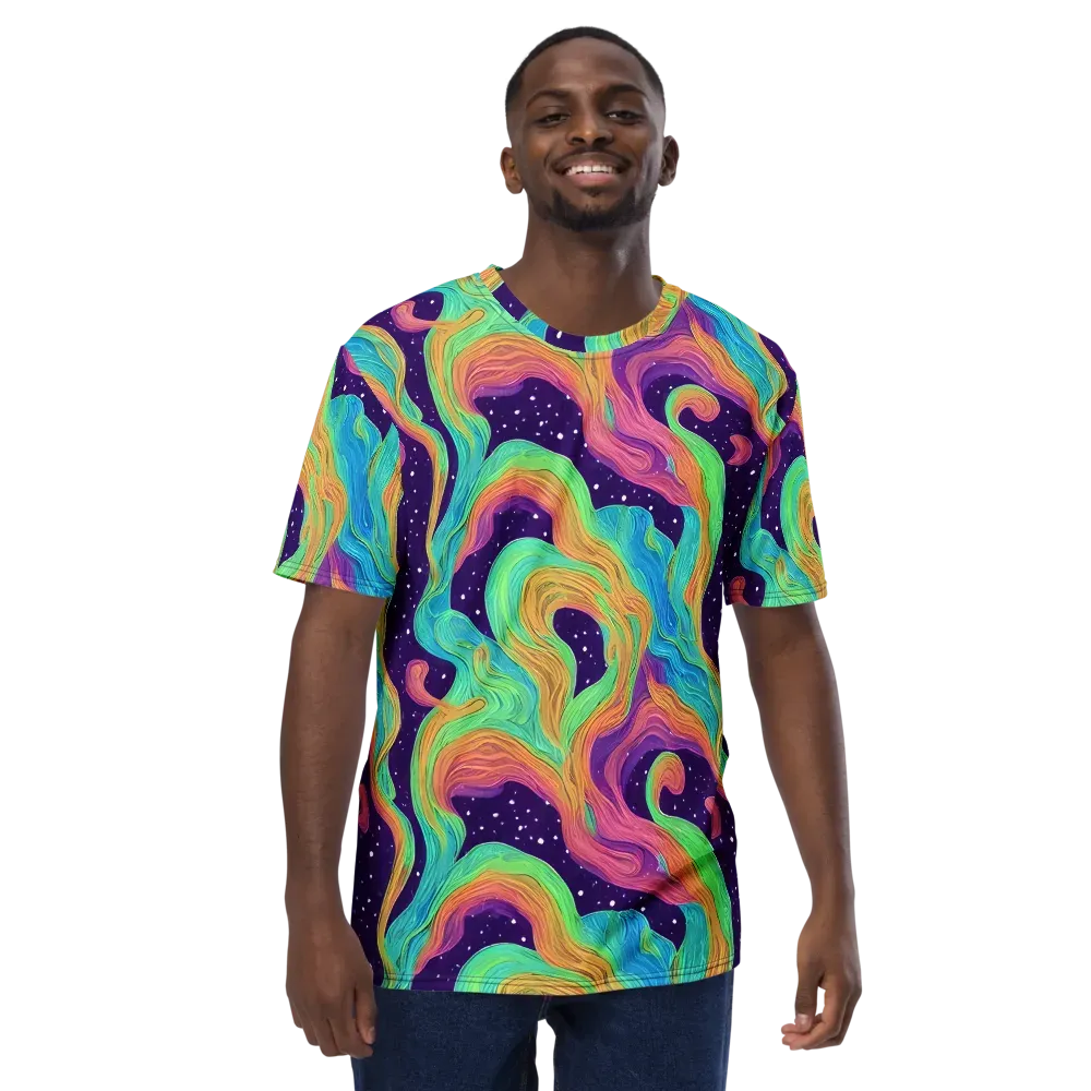 Nebula Whirl on Men's Crew Neck T-Shirt — Front