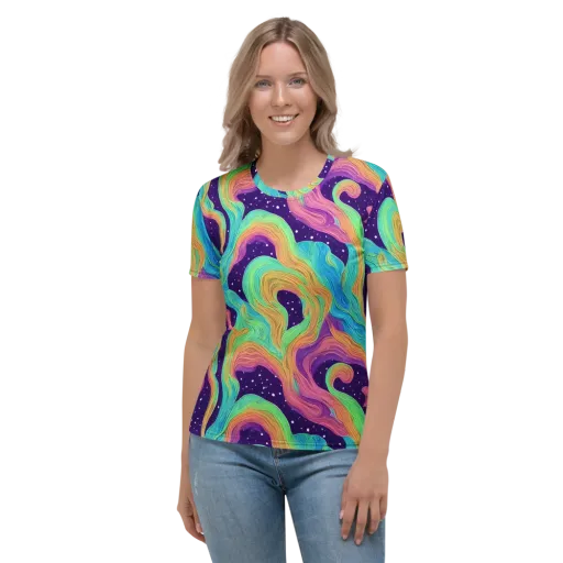 Nebula Whirl on a Women's Crew Neck T-Shirt