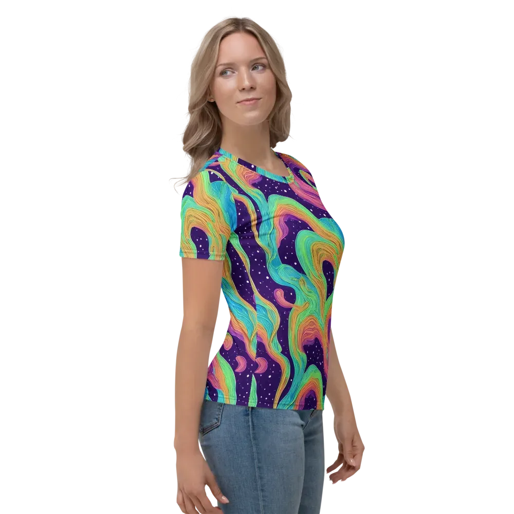 Nebula Whirl on Women's Crew Neck T-Shirt — Right