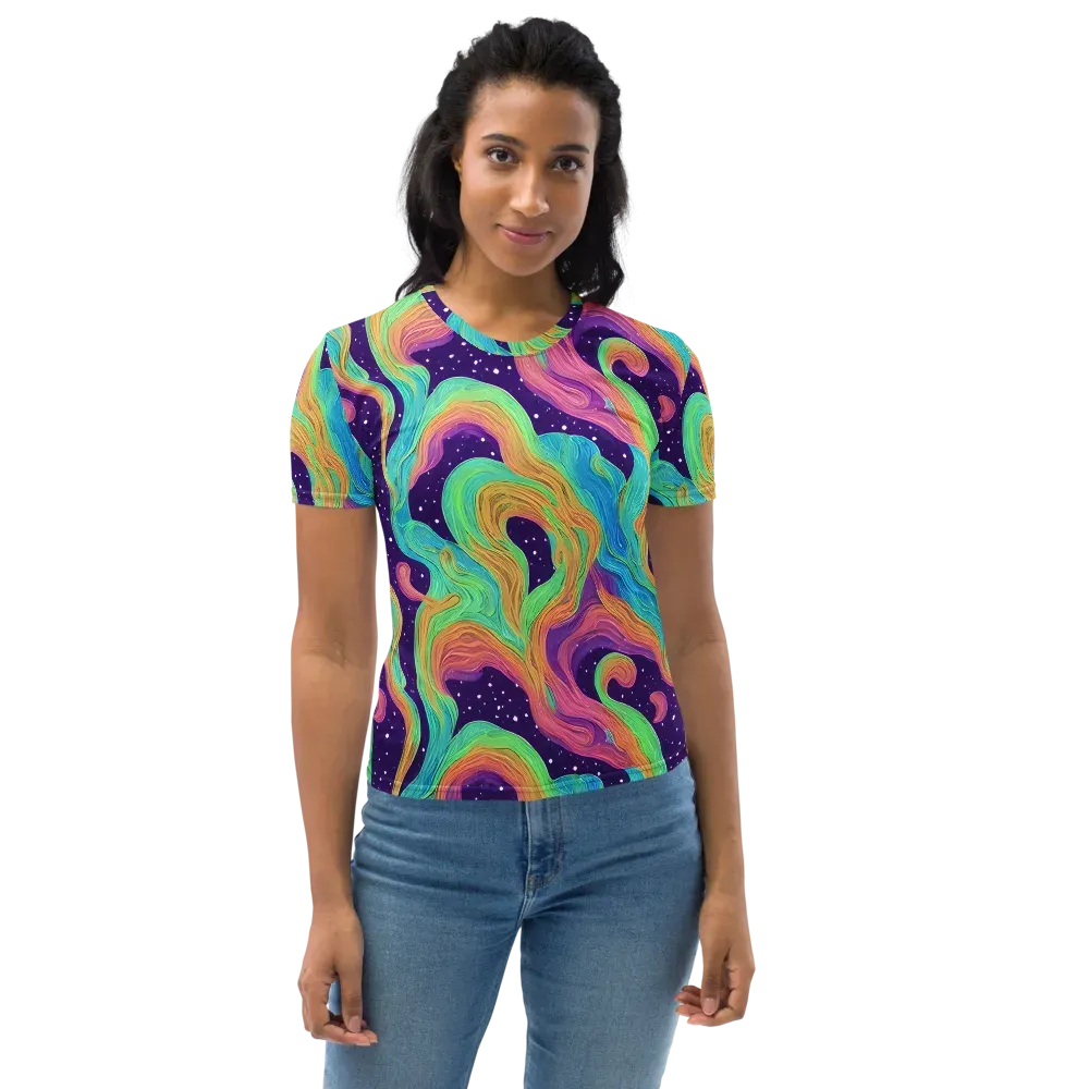 Nebula Whirl on Women's Crew Neck T-Shirt — Front
