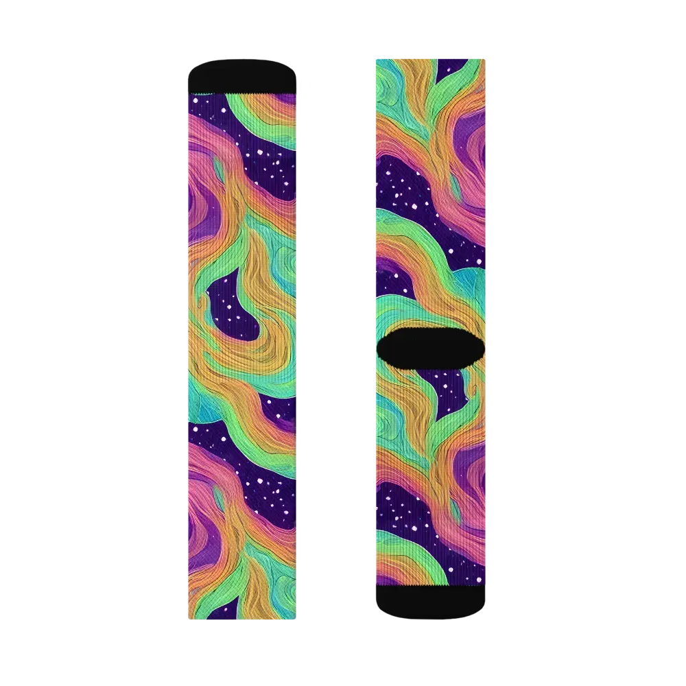 Nebula Whirl on Socks — Right Sock