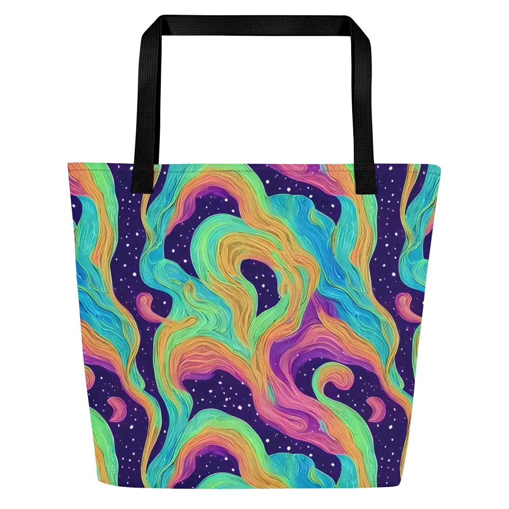 Nebula Whirl on Large Tote Bag W/ Pocket — Front