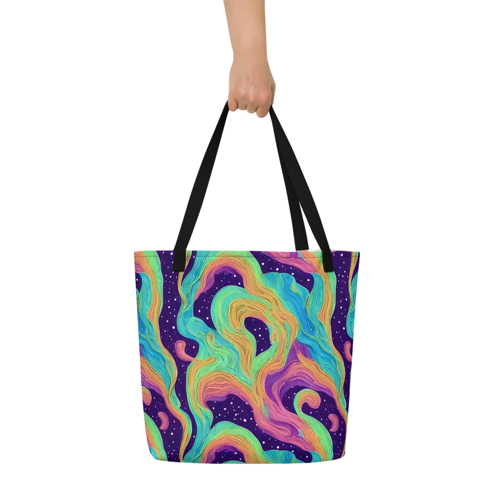 Nebula Whirl on Large Tote Bag W/ Pocket — Front