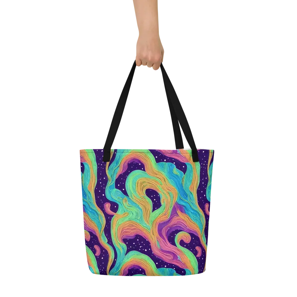 Nebula Whirl on Large Tote Bag W/ Pocket — Front
