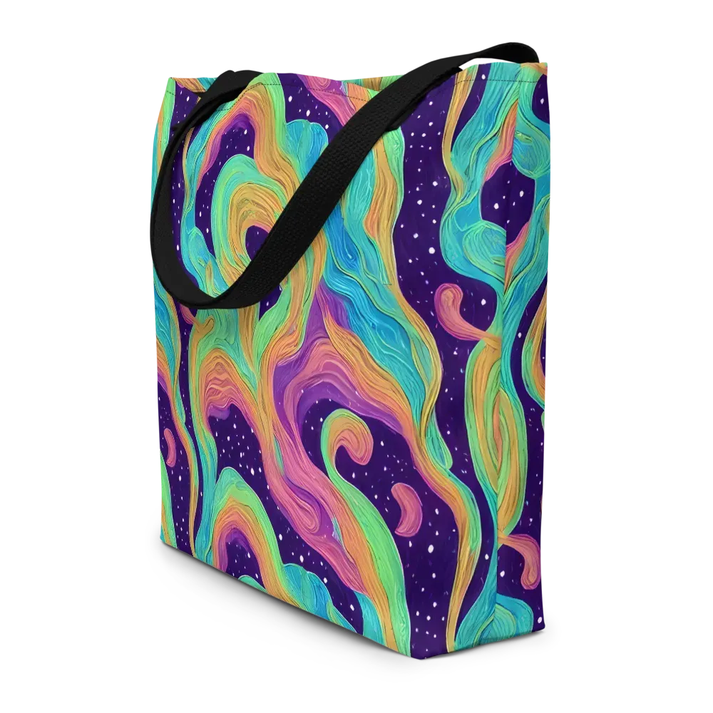 Nebula Whirl on Large Tote Bag W/ Pocket — Front