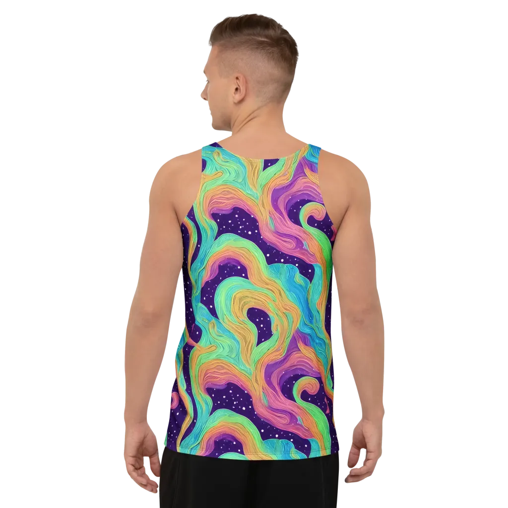 Nebula Whirl on Men's Tank Top — Back