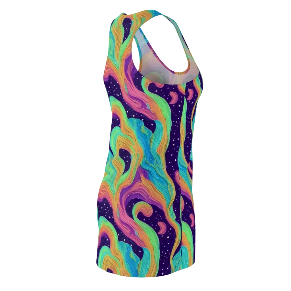 Nebula Whirl on Racerback Dress — Back Side