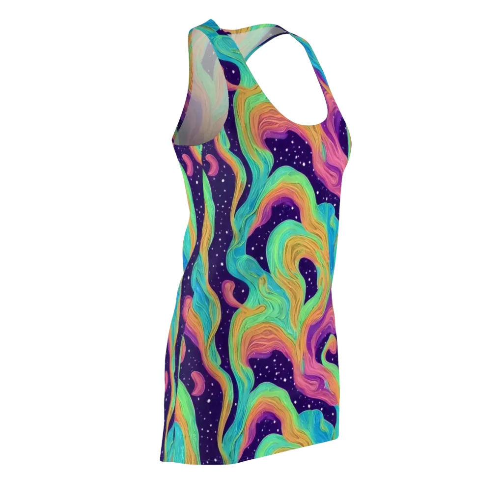 Nebula Whirl on Racerback Dress — Front Side