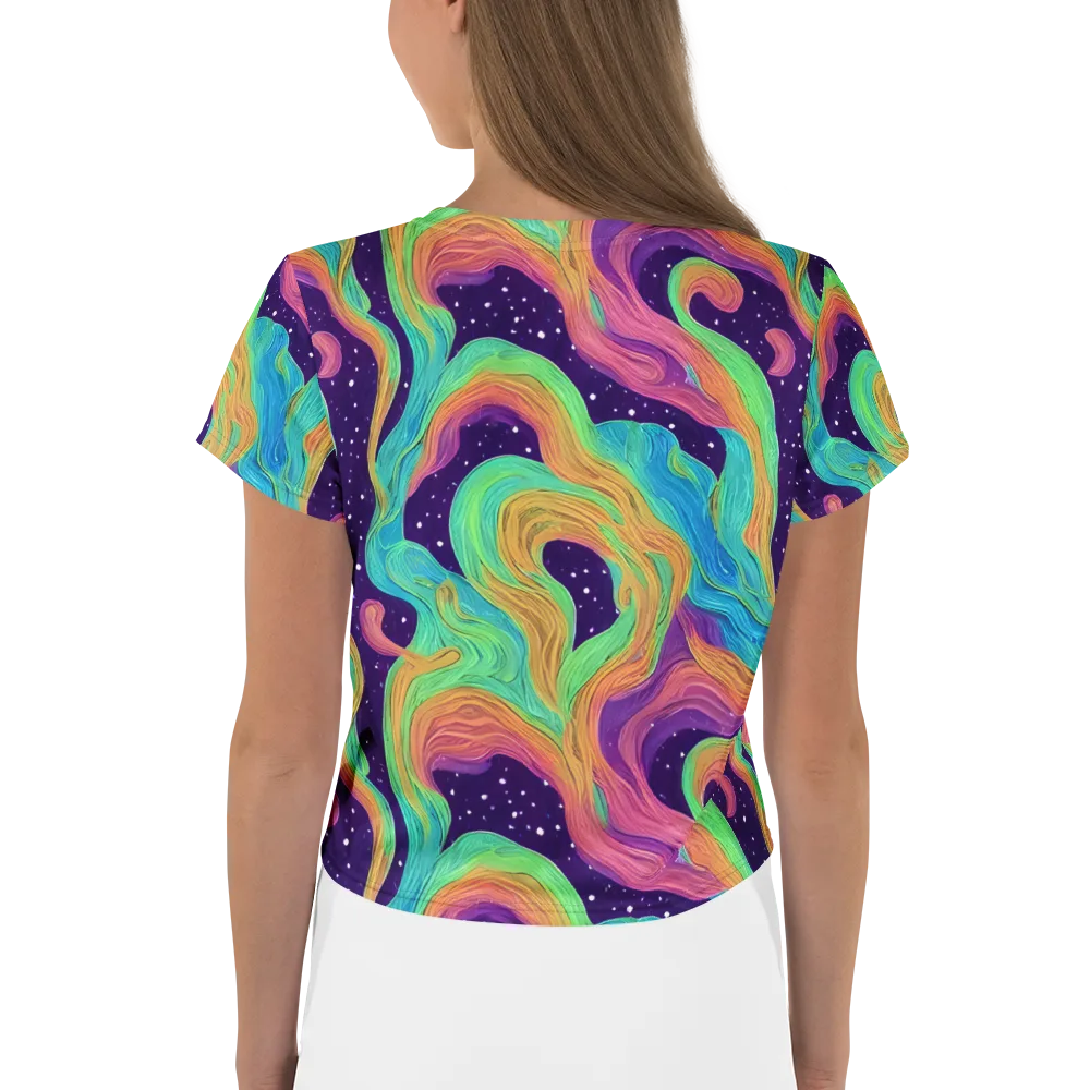 Nebula Whirl on Crop Tee — Back