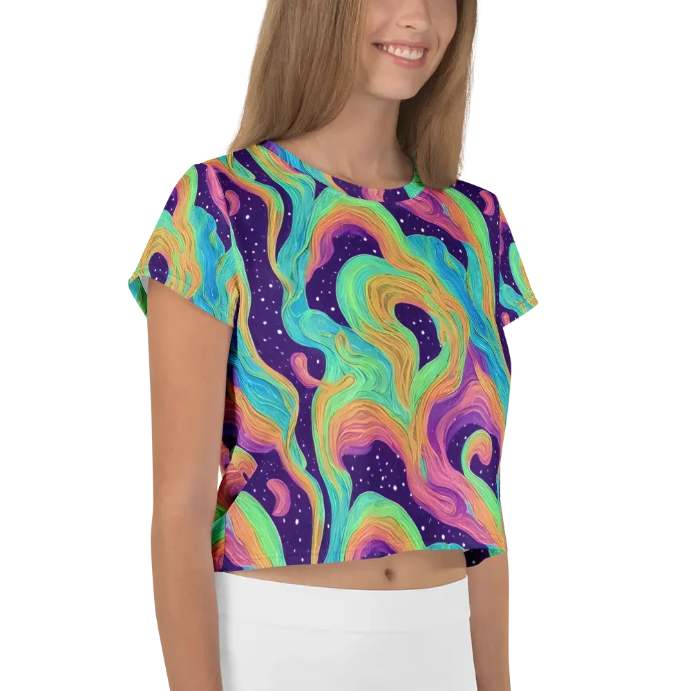 Nebula Whirl on Crop Tee — Right