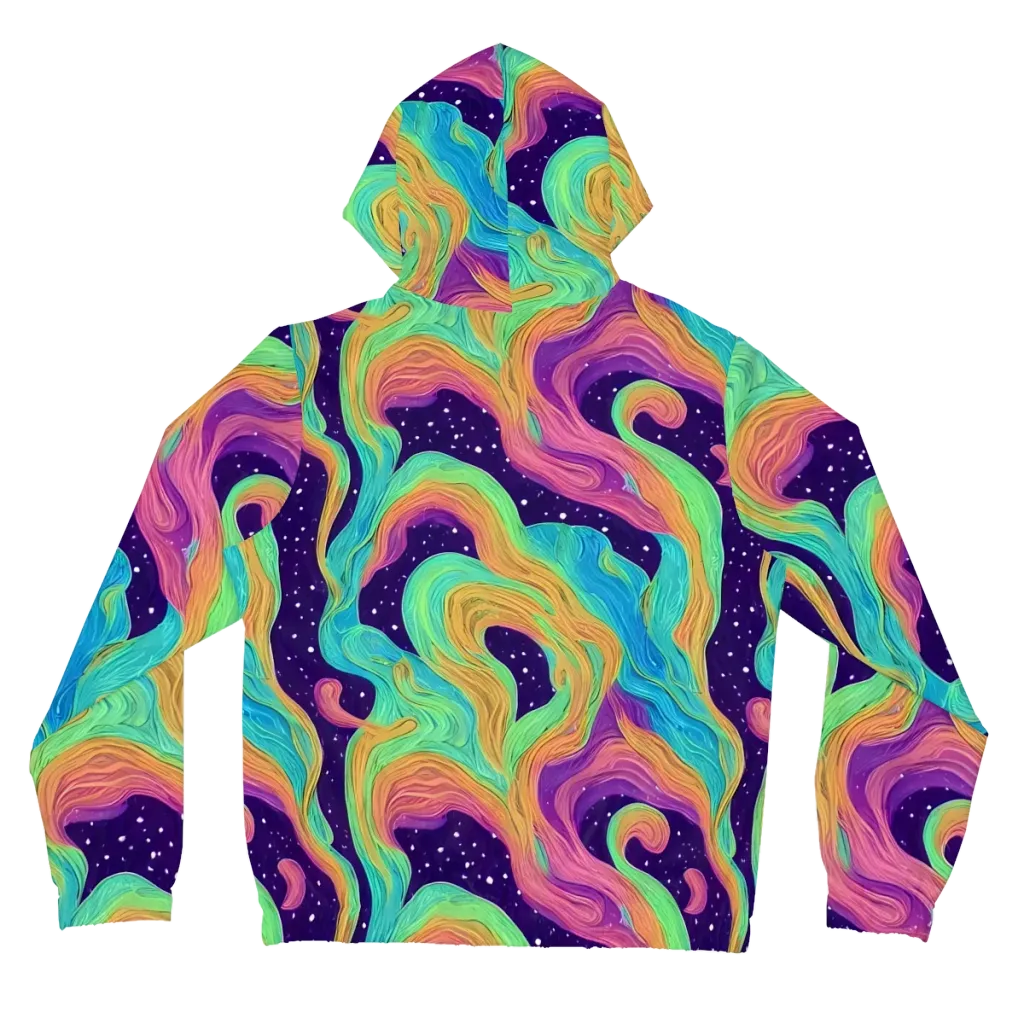 Nebula Whirl on Women's Full-Zip Hoodie — Back